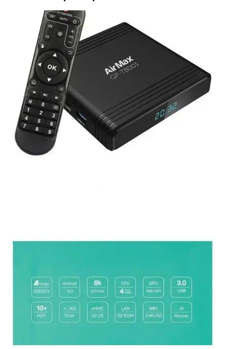 Смарт ТВ Gelius Pro Smart TV Box AirMax GP-TB001є інші.