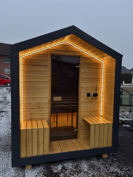 Sauna ogrodowa klasy PREMIUM | Ocieplona | 2,5 x 2 m