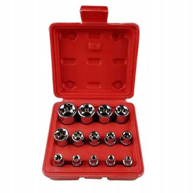 Klucze nasadowe torx e4 e24 nasadki wewnętrzne zestaw kluczy 14 szt.
