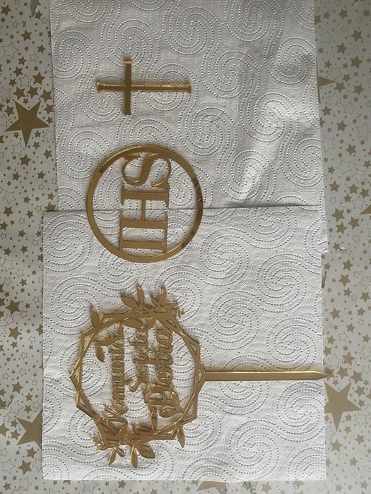 Ozdoby na tort komunijny Piotr