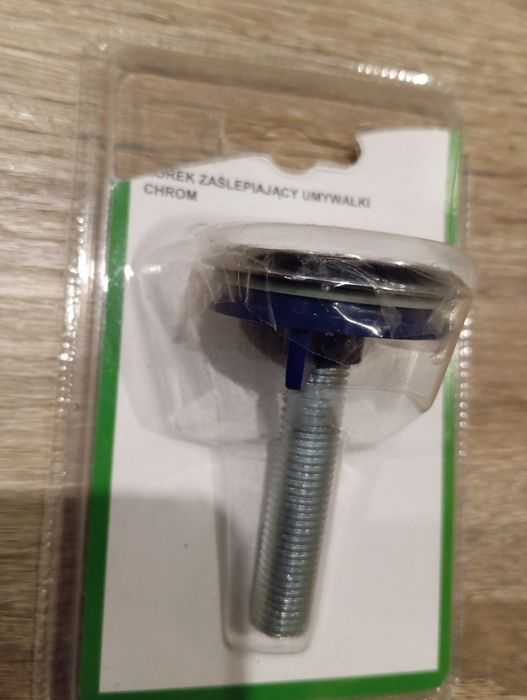 Korek Zaślepiajacy do Umywalki Chrom Nowy