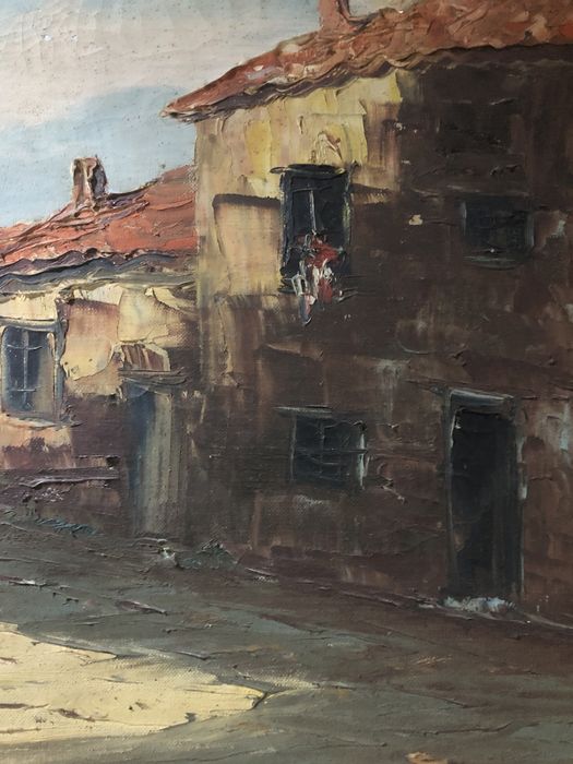 Oleo dobre tela motivo praia