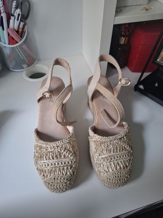 Espadryle na koturnie damskie rozmiar 38