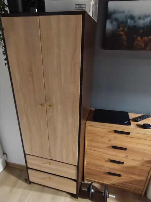 Szafa 2D Dąb Artisan/ciemny braz