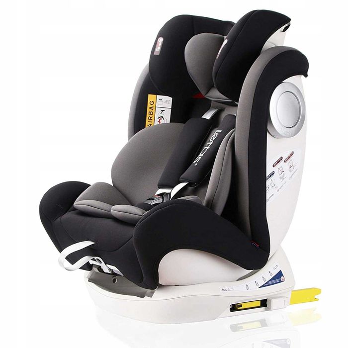 Fotelik samochodowy Lettas 360 0-36 kg ISOFIX szary