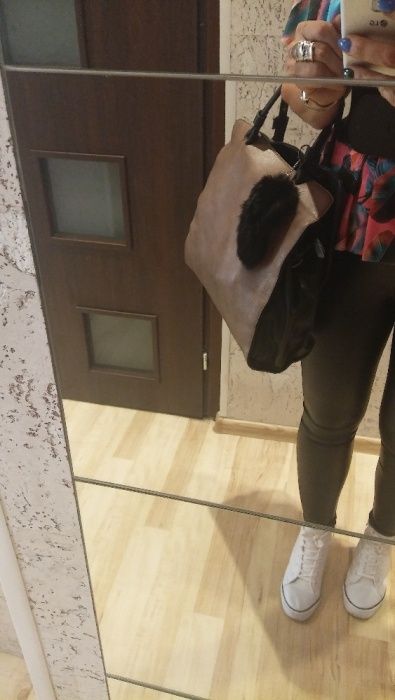 Torebka teczka A4 brąz skóra ekologiczna