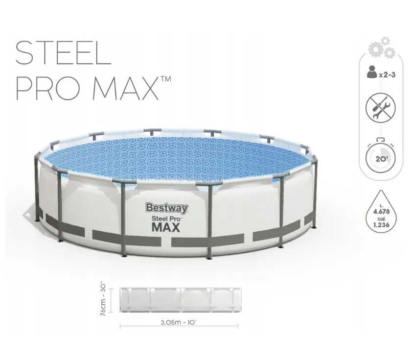 Каркасний басейн BestWay 56408 Steel Pro Max 305 х 76 см