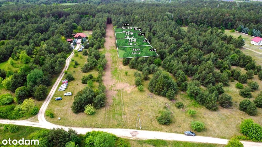 Działki budowlane przy lesie