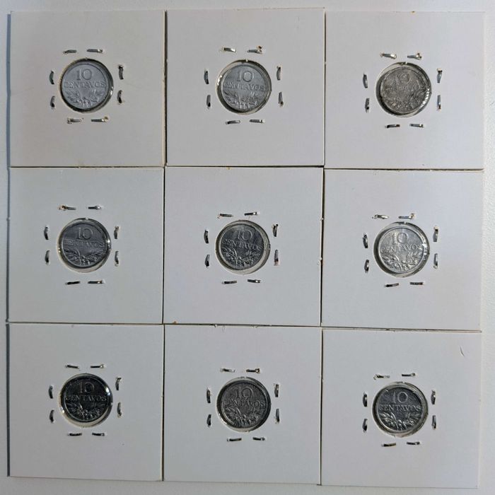 Coleção moedas 10 Centavos 1971 a 1979