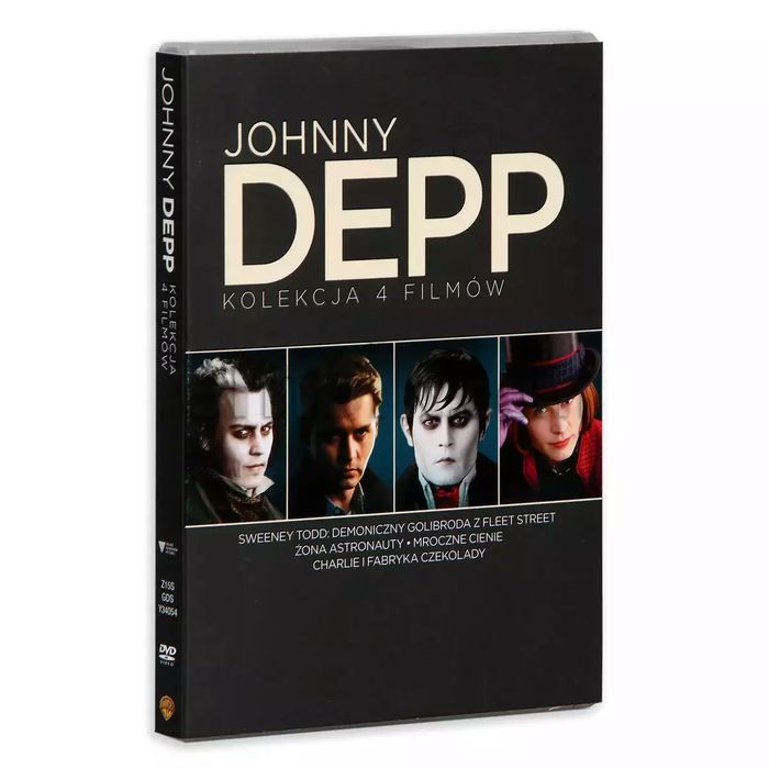 Johnny Depp. Kolekcja 4 Filmów, 3 Dvd. Nowy Produkt