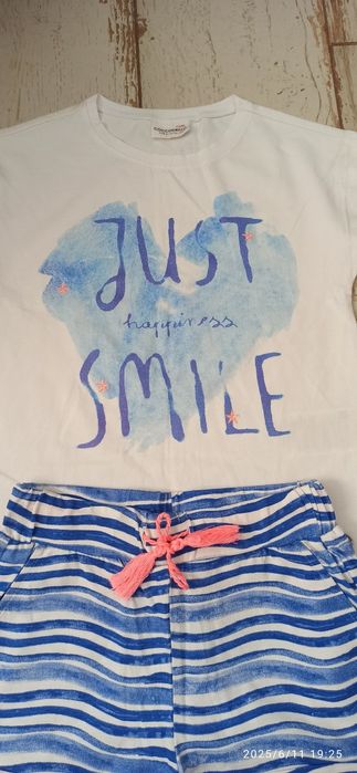 Zestaw t-shirt i spodenki Coccodrillo 122 nowy i bdb