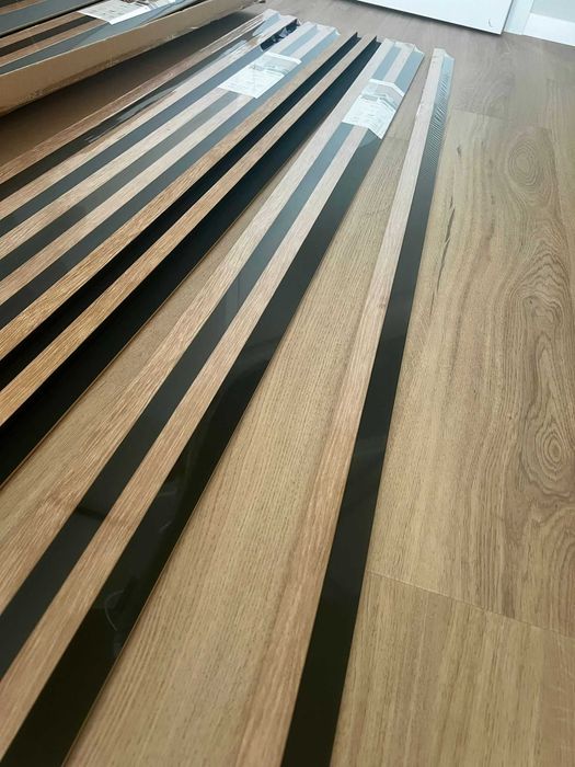Lamele ścienne dąb ZŁOTY VASCO 11,9x270 + listwa zakonczeniowa