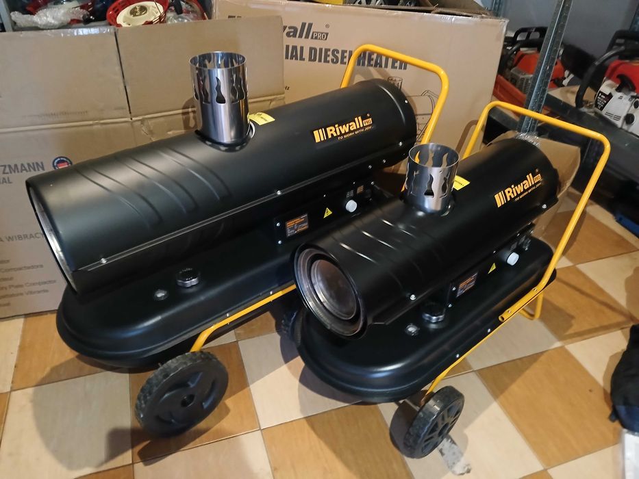 Bezzapachowa NAGRZEWNICA OLEJOWA 20kW komin, do osuszania budynków