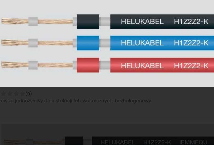 kabel solarny Helukabel 6mm fotowoltaiczny przewód JAkość gatunek1 Certyfikat