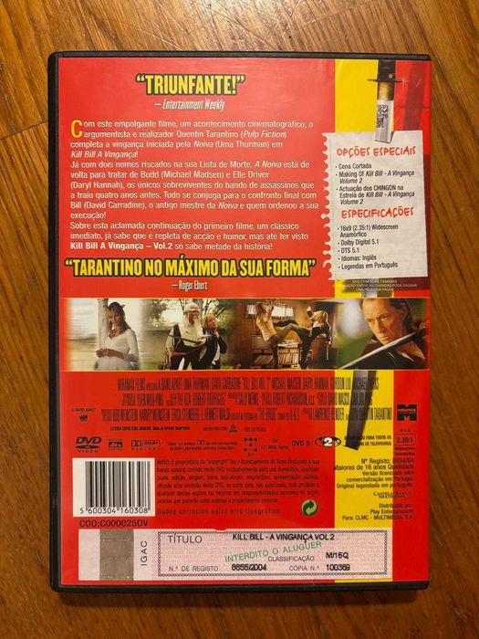 DVD Kill Bill, Vol. 2