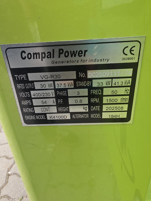 Gerador diesel Compal Power VG-R30