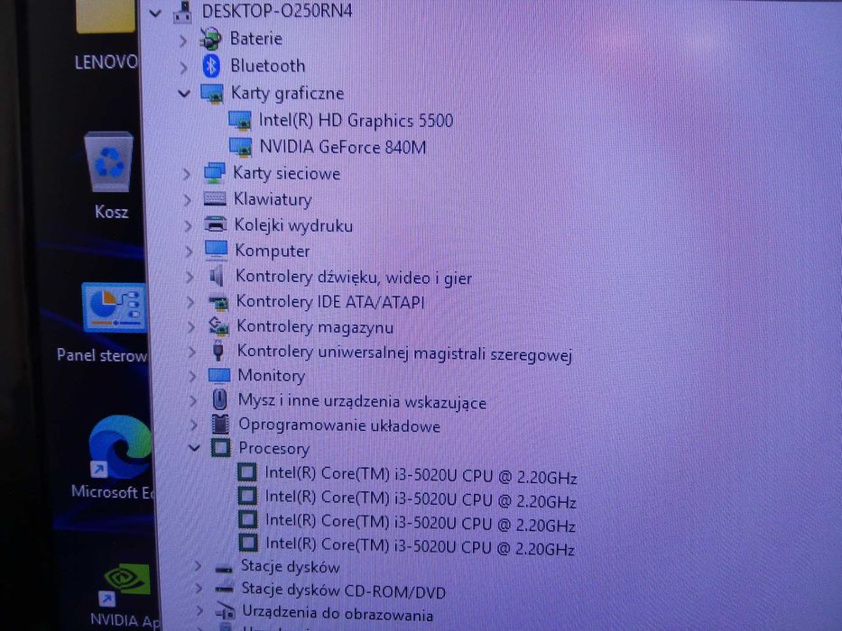 Laptop używany Lenovo Z70-80 i3 17,3 FHD 16GB 512 SSD Nvidia W11 Gw