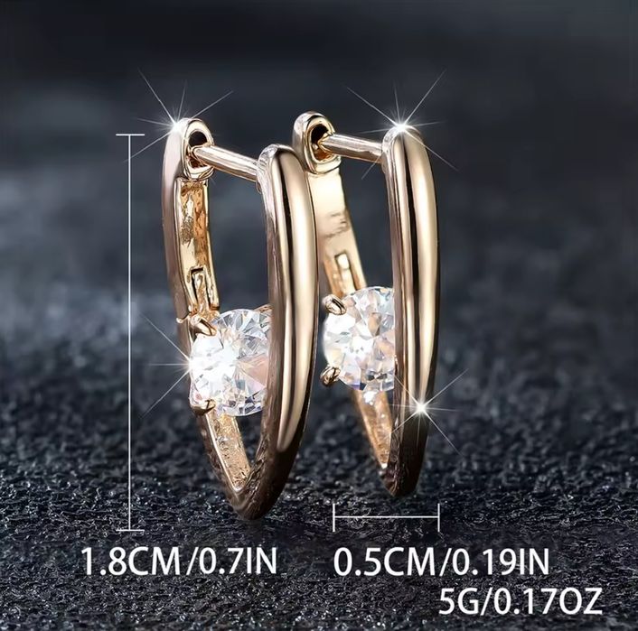 Серьги маленькие золотистые