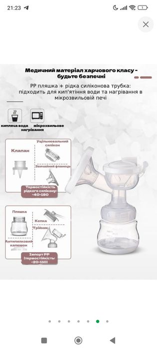 Молоковідсмоктувач одномісний електричний 150 мл