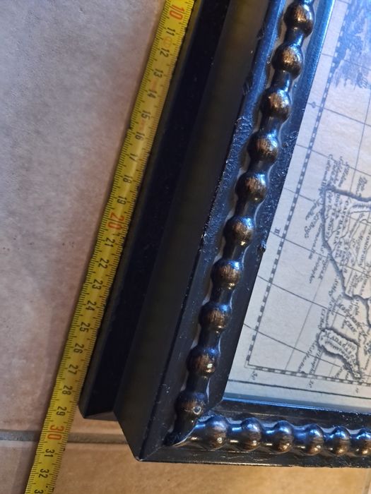 Quadro madeira com mapa