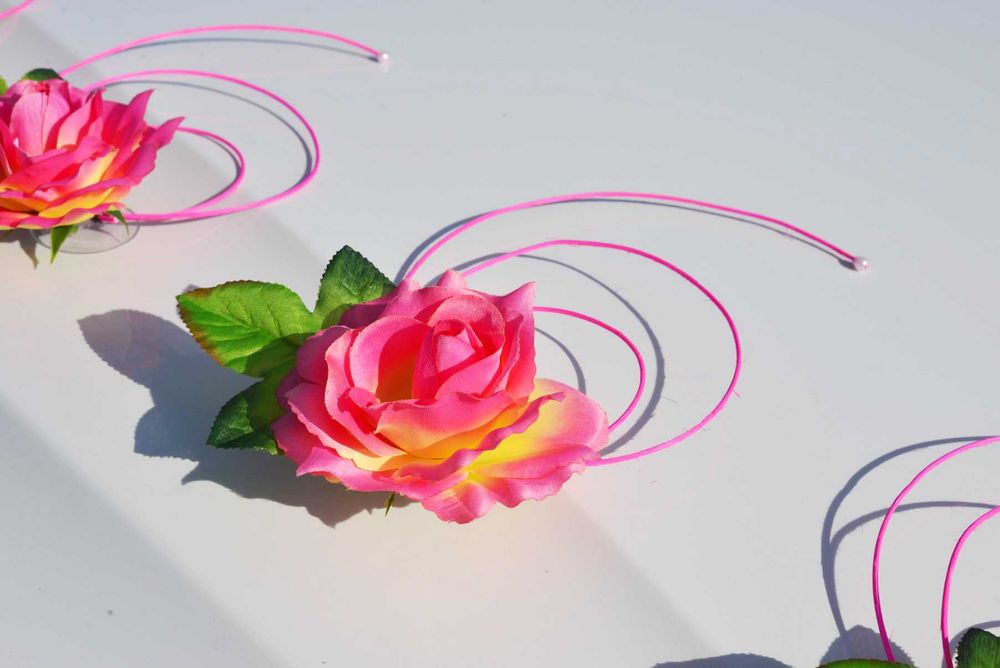 STROIKI na maskę samochodu. ŚLUB WESELE dekoracja na auto 328