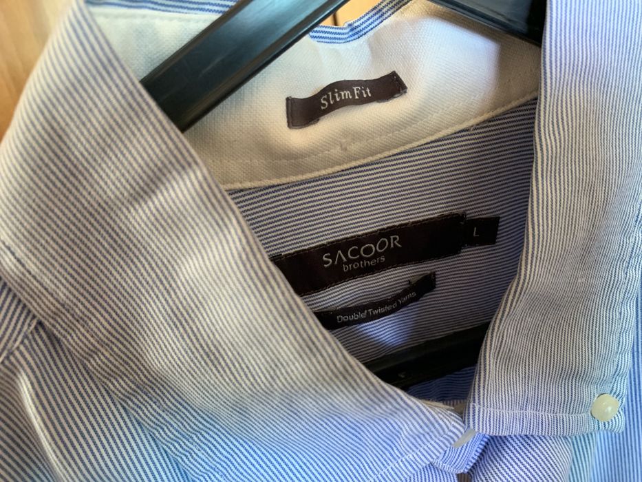 Camisa azul as riscas - Sacoor (slim fit)