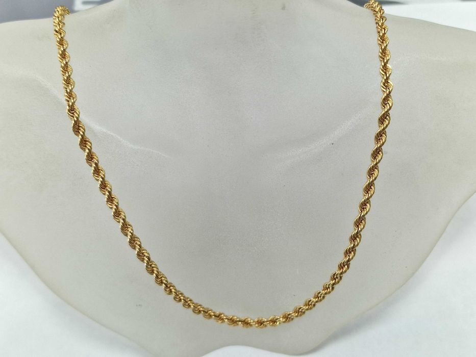 Złoty łańcuszek damski/ 585/ 4.96 gram/ 45cm/ żółte złoto/ skrętka