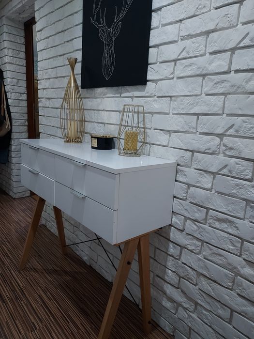 Konsola komoda Minko maxi biała drewno