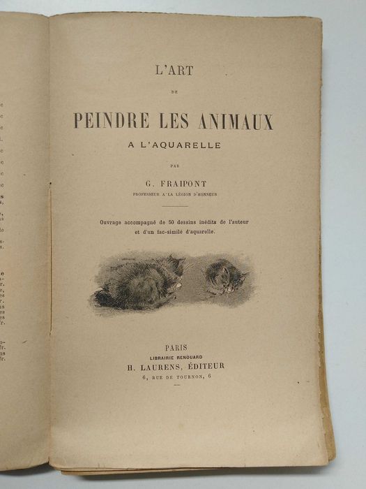 livro: "L'art de peindre les animaux a l'aquarelle" (1938)