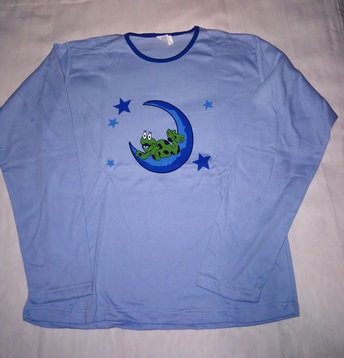 Pijama de senhora em algodão, calça e manga comprida para meia estação