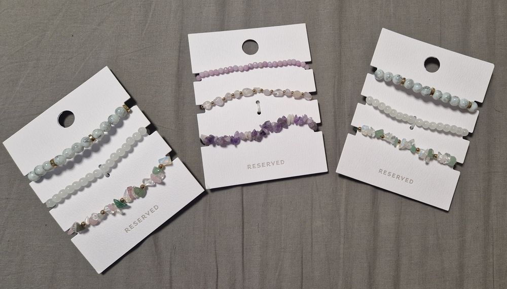 Reserved bransoletki,  3 zestawy