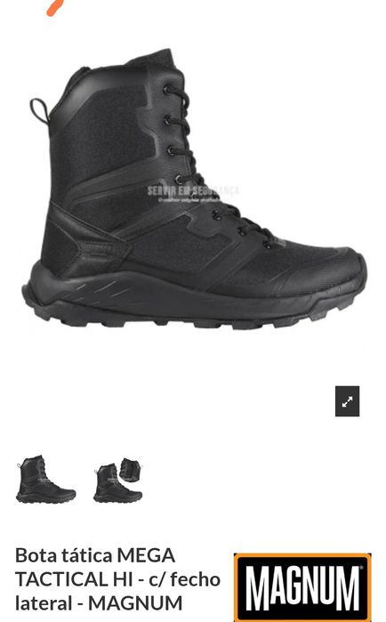 Botas Magnum Mega Tatical Hi c/ fecho zip lateral