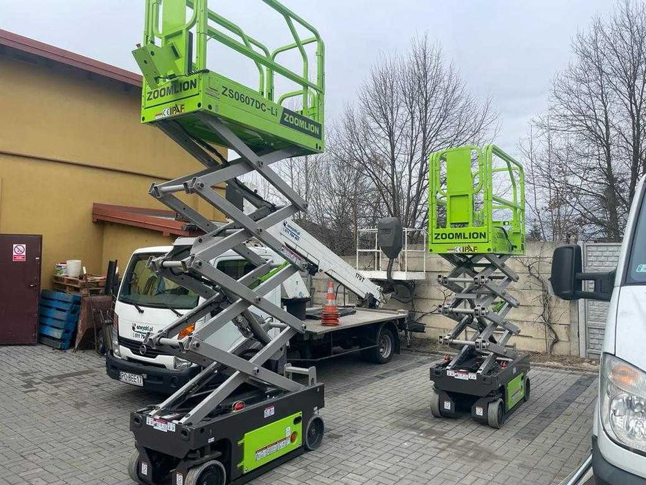 Podnośnik koszowy podest nożycowy zwyżka do 35m z operatorem lub bez