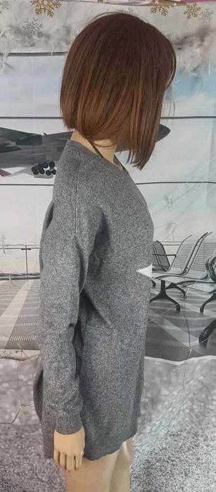 Sweter damski długi szary z białą gwiazdą, Vero Moda M
