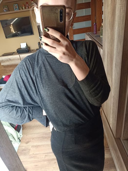 Szara bluzka nietoperz, XS-L