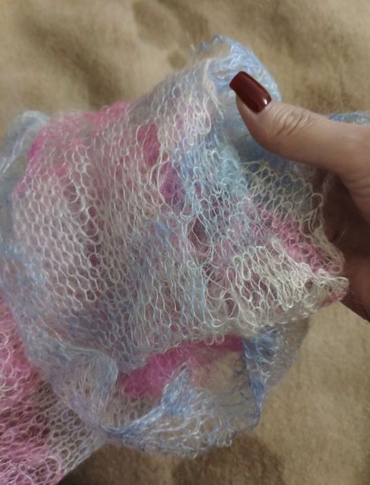 В'язана шаль хустка палантин павутинка