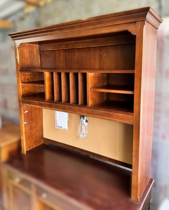 Nowa Nadstawka na biurko z oświetleniem USA- Thomasville - lite drewno