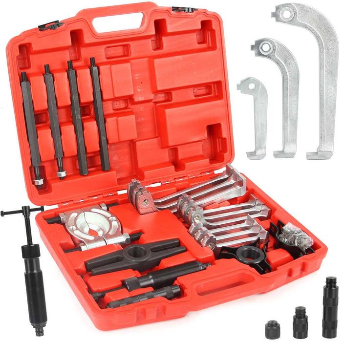 Ściągacz Hydrauliczny do Łożysk z Odklejaczem / Duży Zestaw