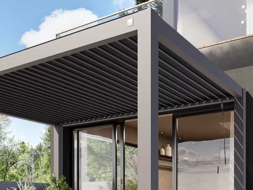 Profinamiot, 3x3m Pergola Deluxe, lamelowa, szaroperłowy