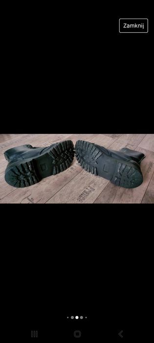 Glany skóra cockney r. 40 granatowe