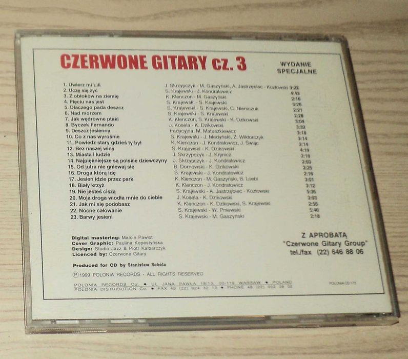 Czerwone gitary Największe z list przebojów część 3 CD