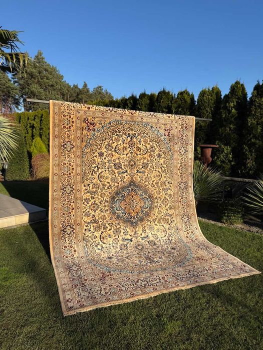 Dywan Perski Tkany kaszmirowy + jedwab Iran Nain 350x250 gal.18 tyś