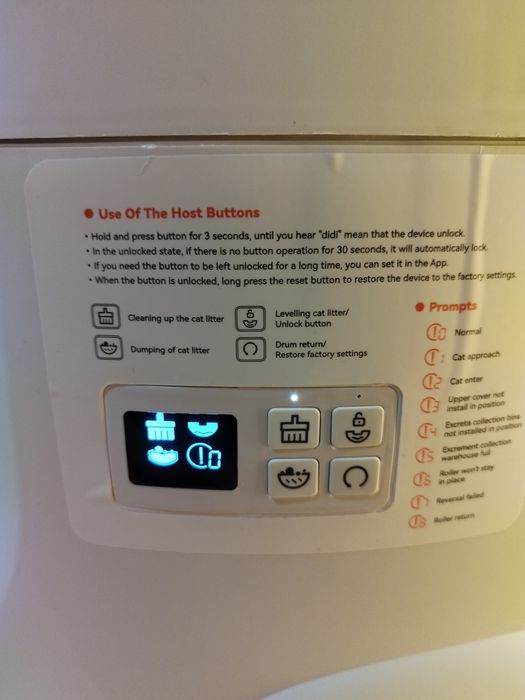 Nowoczesna samoczyszcząca kuweta dla kota AmiCura Cura  2 Led WiFi now