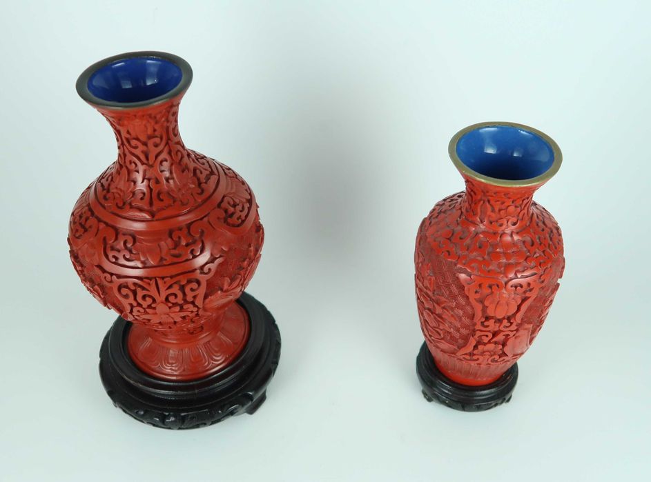 Jarras Cloisonné Cinnabar - China, CADA