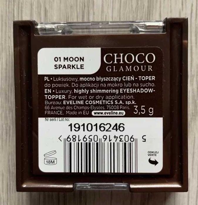 Eveline Cosmetics Choco Glamour błyszczący cień-toper do powiek