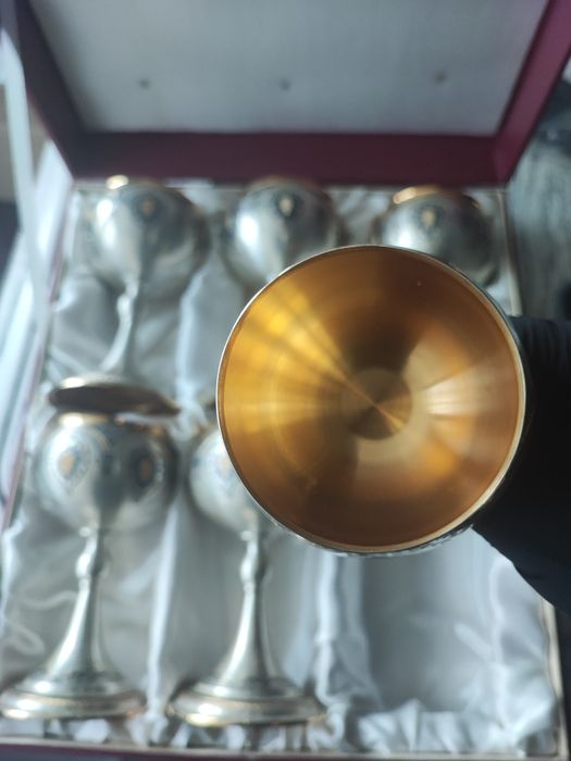 "Північна чернь" - Срібні бокали з позолотою на 165 мл 9000$/комплект