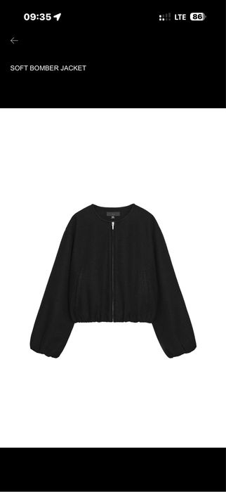 Чорний бомбер zara