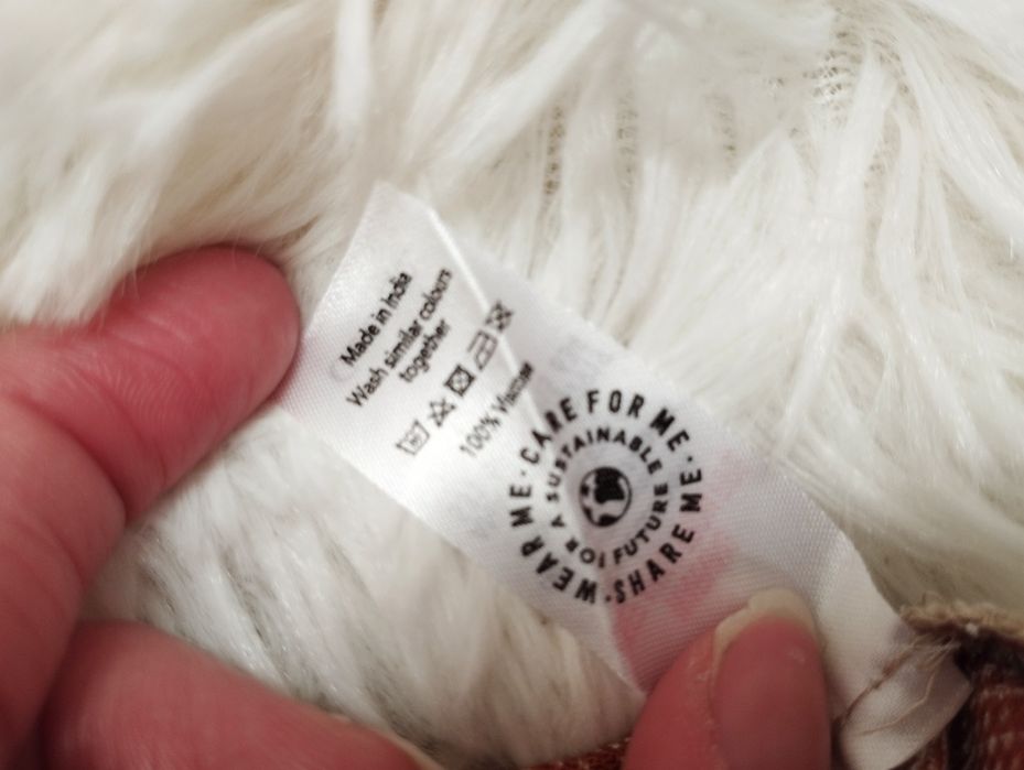 Ruda koszula damska w kratę, 100% wiskoza, George, rozmiar 42