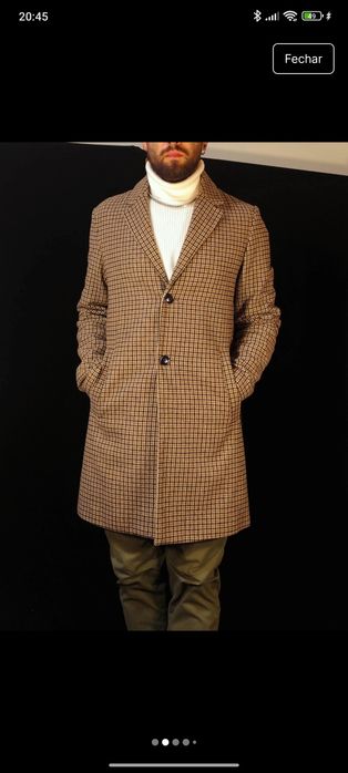 Sobretudo Clássico Homem L