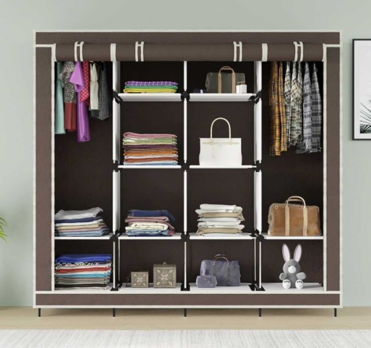 Хит! Разборной большой тканевый шкаф органайзер для одежды 4 секции